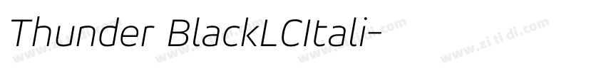 Thunder BlackLCItali字体转换